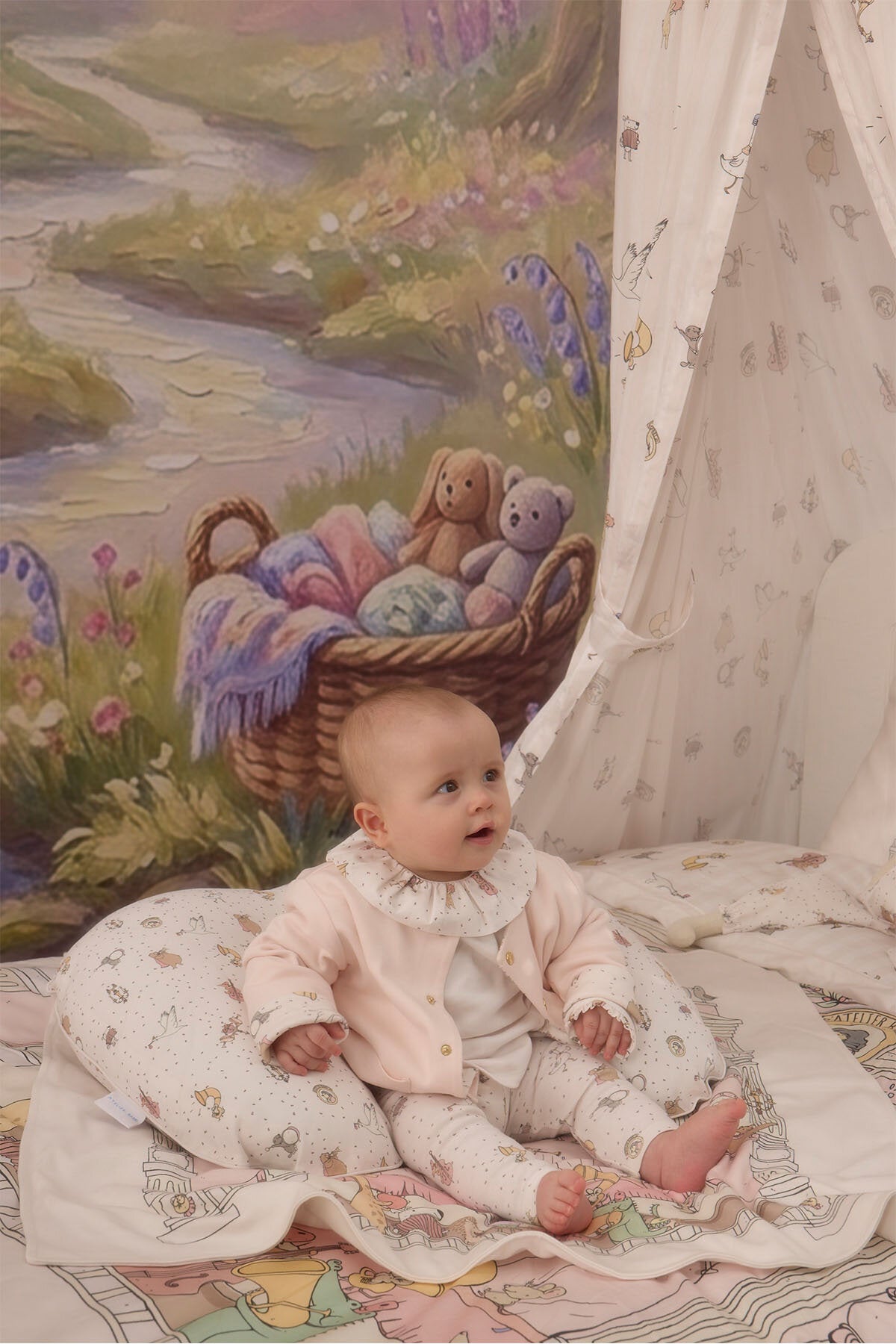 Double Side Baby Cardigan Theatre Pink
